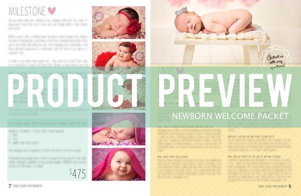 Newborn Magazine Welcome Packet Template {1st & 2nd Edition}