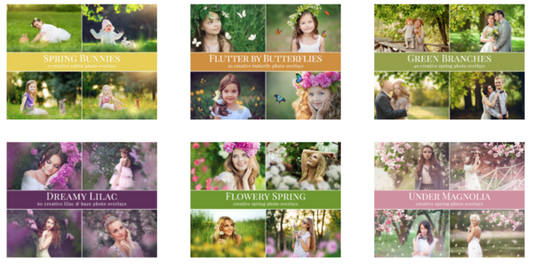 Spring Overlay Bundle: Bunnies, Magnolia, Butterflies, Lilacs, trees + more!