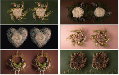 Newborn Twins Digital Backdrop Bundle {Includes 6 Twins Backdrops}