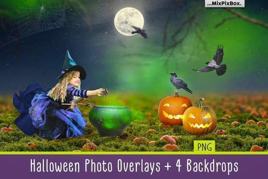 Spooky Halloween Photo Overlay Collection
