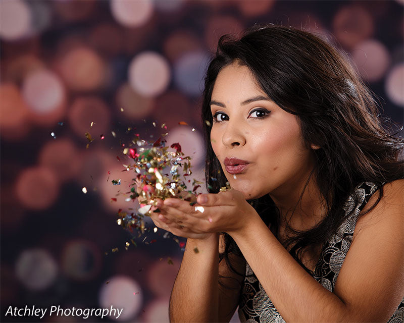 Chocolate Bokeh Printed Photography Backdrop