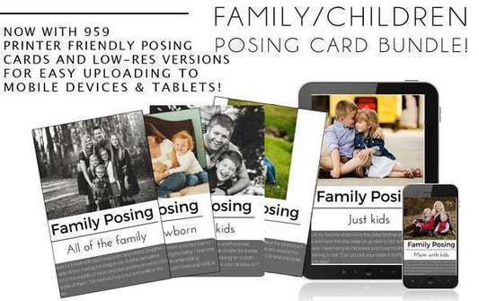 959 Family/Children Posing Card Bundle
