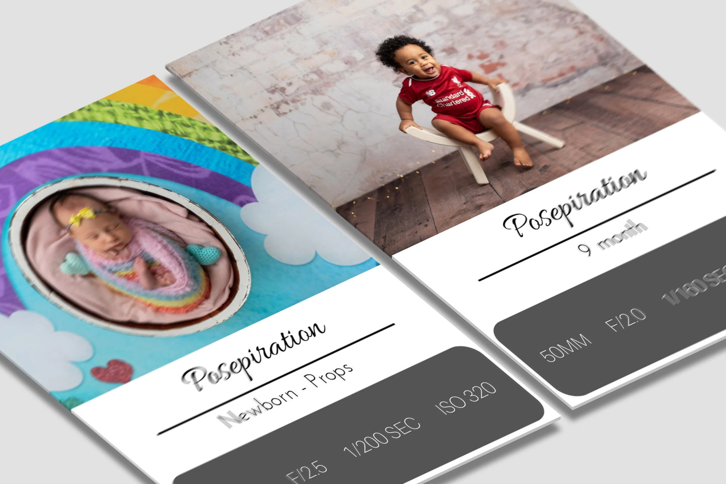 837 POSEPIRATION PORTRAIT SETTING CARDS